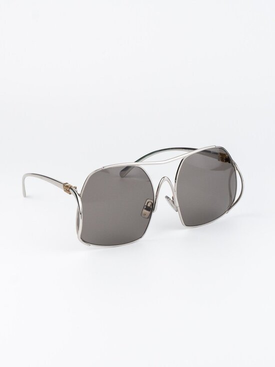 Miu Miu Women Sunglasses Silver Grey Pilot MUA55S 1BC80Q NEW AUTHENTIC main image 8